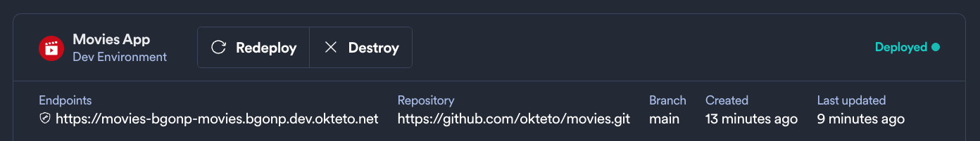 private endpoints UI